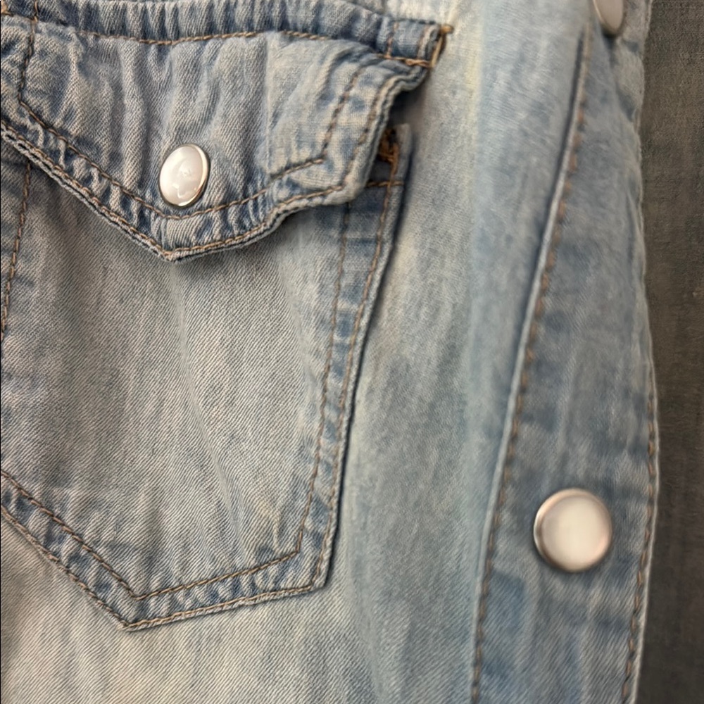 Light Blue Denim Shirt - Picture 3 of 4